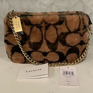 NWT Coach X Jennifer Lopez Nolita 19 In Signature Shearling